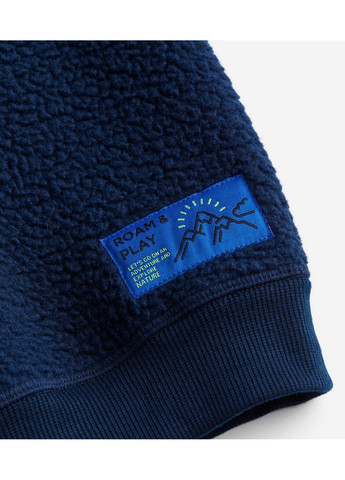 H&M плюшевий світшот тедді для хлопчика однотонний синій повсякденний поліестер