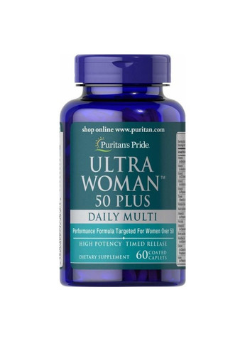 Комплекс витаминов Ultra Woman™ 50 Plus Multi-Vitamin - 60 caps Puritans Pride (280917018)