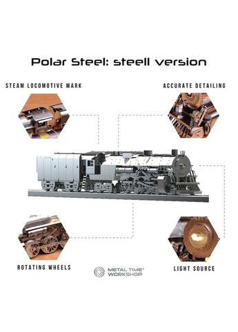 Поезд Полярный экспресс конструктор Metal-Time Polar Steel MT052ST Metal Time (267507694)