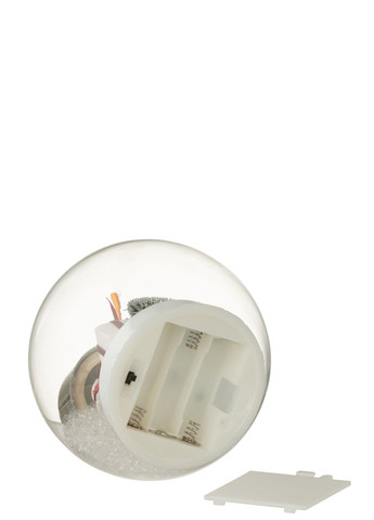 Стеклянный шар с дедом морозом новогодний настольный с подсветкой диаметр 18 см (59340) J-Line (363027512)