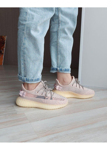 Рожеві Осінні кросівки чоловічі adidas yeezy boost 350 v2 synth 1 адідас ізі буст No Brand