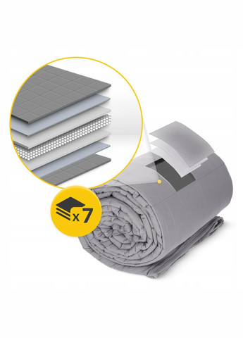 Одеяло тяжелое (отягощенное) 13.6 кг 200 x 200 см Grey (P-5905973405737) 4FIZJO (333652159)