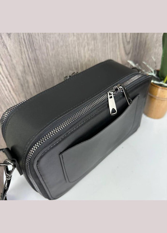 Модная мини сумочка клатч из экокожи с каркасом черная (sku_1293ЧН) No Brand (330576011)