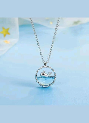 Ніжна підвіска "море" з китом, підвіска з хвилями і китом, кулон, ланцюжок, чокер, кольє, підвіска море, підвіска кит Fashion Jewelry (339870346)