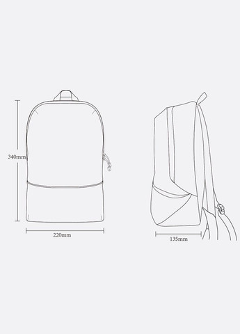 Рюкзак Xiaomi Z Bag Ultra Light Portable Mini Backpack Yellow No Brand (264742935)