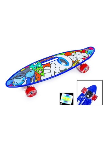 Пенні борд з ручкою "Cool Eye" (cвітяться колеса) 1065140145 Penny (340910396)