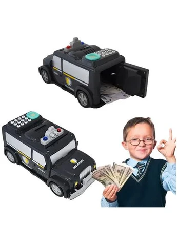 Сейф дитячий машина Money Transporter 589-11B 3 в 1 звукові сигнали та мелодії кодовий замок чорний (589-11B_506) XPRO (392923423)