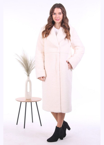 Шуба длинная женская 914 эко мех норка молочная Актуаль (316190443)