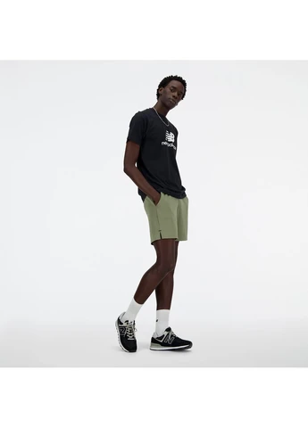 Черная мужская черная футболка sport essentials logo 54 (xxl) (mt41502bk) New Balance MT41502