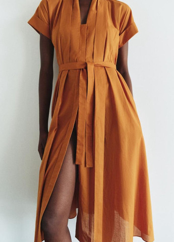 Помаранчева святковий, коктейльна, повсякденний, вечірня, кежуал, ділова, пляжна сукня Zara