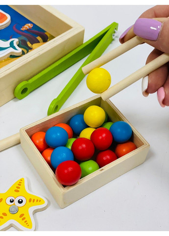 Деревянная Рыбалка 2В1 (рыбалка\мозаика) MD 2236 No Brand (297201157)