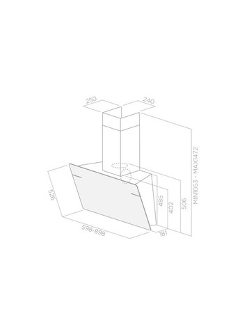 Витяжка кухонна (m485723) ELICA LESSENZA WH/A/90 (369015087)
