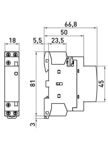 Модульный контактор 20А 2NO(НО) 2 нормально разомкнутых контакта 220В e.mc.pro.2.20.2NO p005217 E.NEXT (336906094)