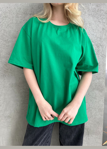 Женская базовая футболка цвет зеленый р.42/46 452427 New Trend - (285711185)