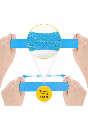 Стрічка кінезіологічна (кінезіо тейп) 5 см x 31 м Sky Blue () 4FIZJO P-5905973405546 (346287758)