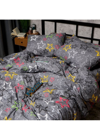 Комплект постільної білизни Бязь Gold Люкс двоспальні 175х210 наволочки 4х70х70 (MS-820009004) Moon&Star Cosmic Party (356114499)