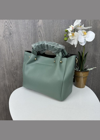 Женская сумка через плечо с вышивкой цветами Мятный No Brand (298997211)