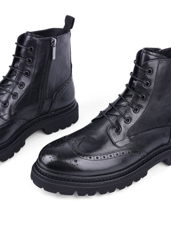 Черные осенние мужские ботинки cf0832-31t16 черная кожа Miguel Miratez