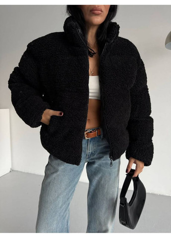 Черная зимняя женская куртка короткая с синтепоном Nositi 4268-13-700