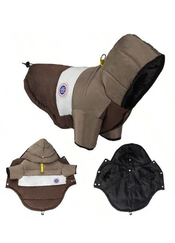 Куртка для собак и котов Coffee-Grey серо-коричневая A: 44 см B: 61 см C: 43 см X-7002 Ecotoys (275394974)