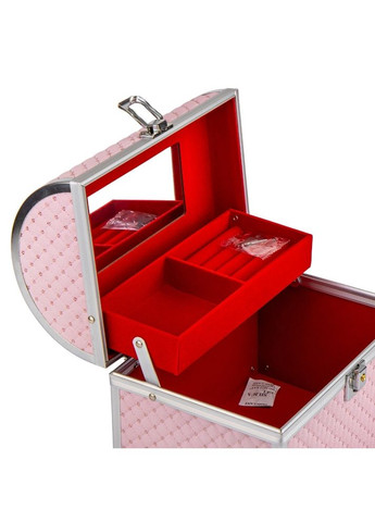 Кейс-шкатулка металева зі шкірозамінником Рожевих перлів 22х15х19 см 9206-004 Lefard (346152235)