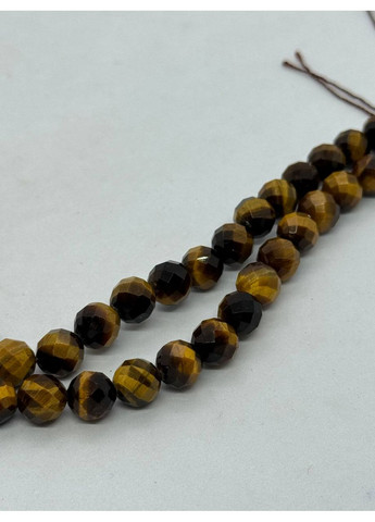 Тигрове око на нитці без застібки 8 мм 40 см Жовтий No Brand (372468037)