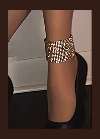 Браслет широкий в стразах Золотистый No Brand (338217785)