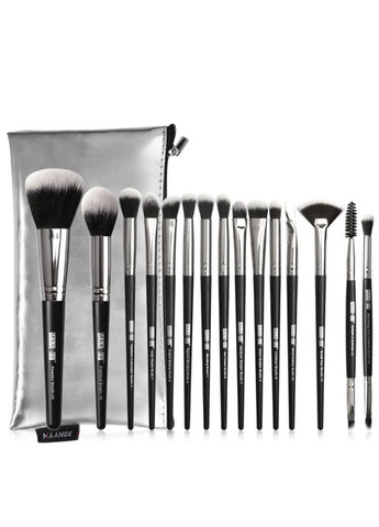 Пензлі макіяжні Maange з сірим чохлом 15шт Mango (313262479)
