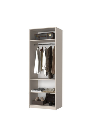 Шкаф 2-дверный Оскар ДСП BG, комплект полок 80x52x220 см (MBS-4449) MebelStar (366427508)