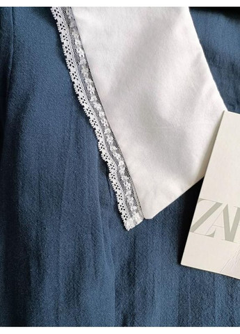 Белое короткое платье с выложистым воротником Zara