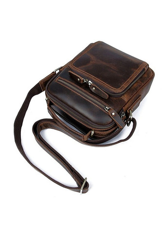 Мужская кожаная сумка через плечо 26х22х9 см John McDee (315869277)