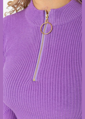 Кофта женская в рубчик, цвет сиреневый, Ager (288750821)