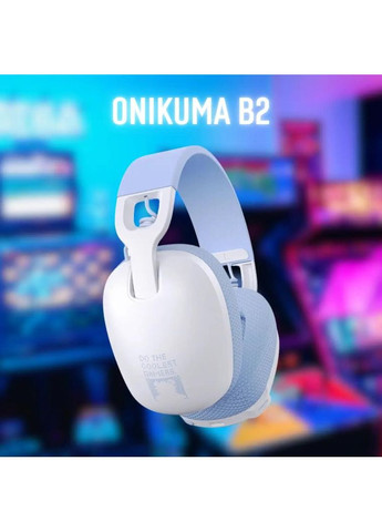 Беспроводные игровые Bluetooth-наушники B2 Геймерская гарнитура с микрофоном White Onikuma (356112225)