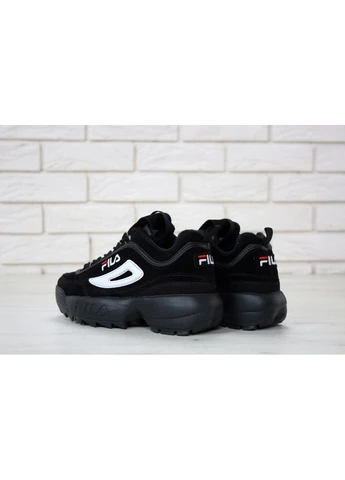 Черные летние кроссовки fila disruptor 2 black фила дисраптор No Brand