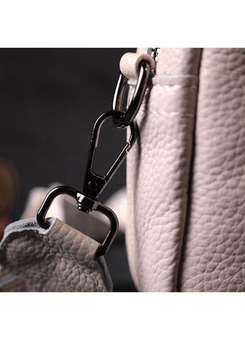 Сумка крос-боді через плече для телефону та документів жіноча з натуральної шкіри маленька Білий 37281 Vintage (353690083)