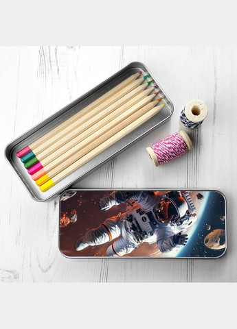 Органайзер для канцелярського приладдя, Підставка для канцелярії, Кейс для дрібниць Космос #020 7*18 см Silver No Brand (309154340)