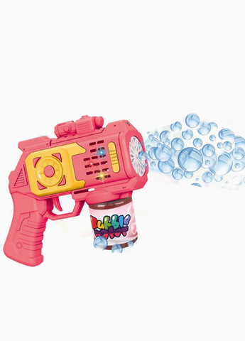Генератор мыльных пузырей "Бластер" 666-1(Pink) подсветка No Brand (354744669)