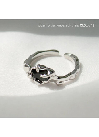 Асиметрична каблучка з чорним каменем регулюється розмір фентезійний гранж стиль для підлітка панк колечко класичне аніме y2k No Brand (361849854)