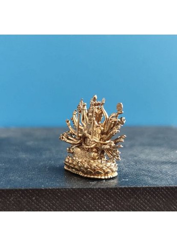 Буддийская медная латунная миниатюрная статуя тысячерукая Бодхисаттва No Brand (337648145)