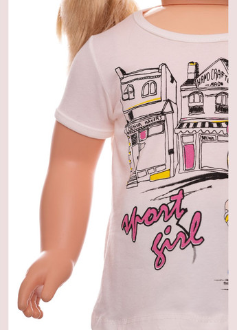 Комбінований літній костюм літній для дівчинки трикотажний з дівчинкою чорно білий 80 см (32459) BABYKROHA