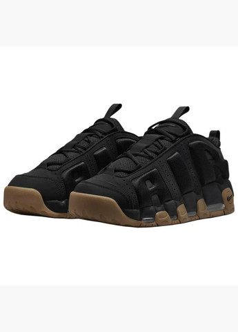 Черные кроссовки мужские air more uptempo low black fz3055-003 Nike