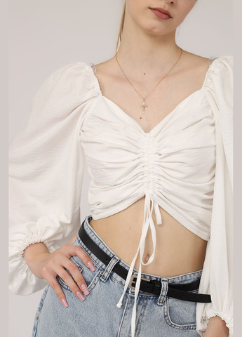 Белая блуза женская цвет белый cb-00276506 Reyon