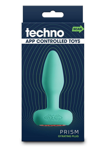 Анальная смарт вибро-пробка со стоппером Techno Prism зеленая Ns Novelties (327873419)