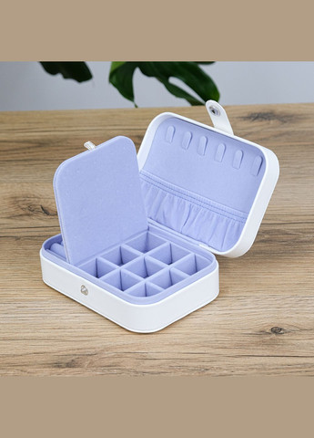 Ящик для украшений стеганный из экокожи белый см (JZ-014-3) Гранд Презент (322190886)