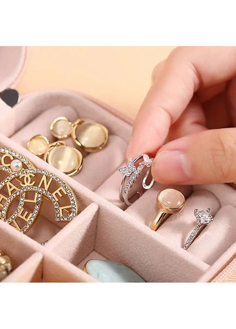 Скринька органайзер для ювелірних прикрас та виробів із штучної шкіри 10*10*5см Pink Casegrace (360454700)