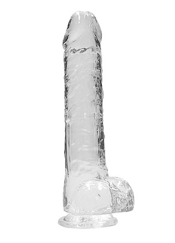 Фаллоимитатор - Realrock Dildo With Balls 9'/23 см Transparent Drive - Фаллоимитатор с мошонкой Lovetoy (336946365)