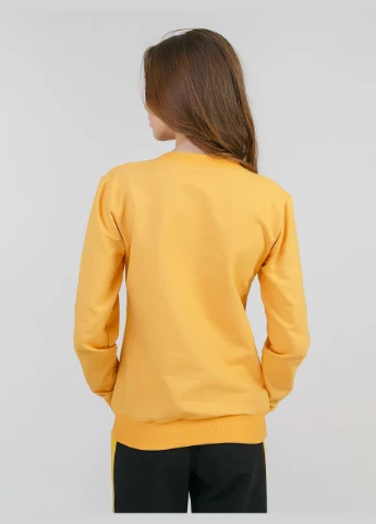 Желтый женский легкий свитшот с эластичными манжетами (hb261456) HiBrand без декора (347767370)