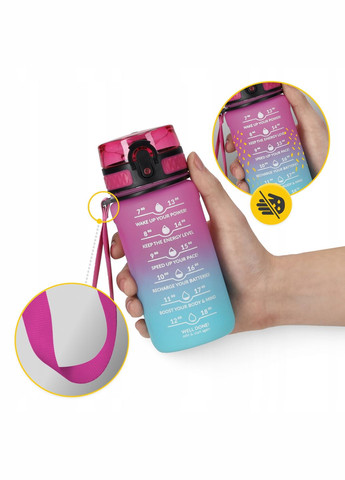 Бутылка для воды спортивная 500 мл Pink/Sky Blue (P-5905973400749) 4FIZJO (301671719)