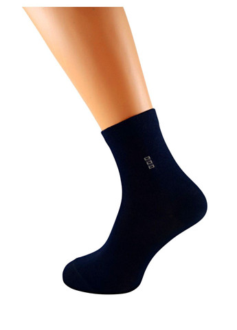 Темно-сині шкарпетки чоловічі класичні демісезонні преміум тм ST LINE геометричні (324808137)