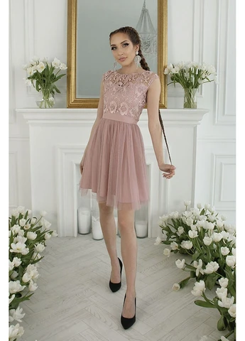 Рожева коктейльна сукня "mystical fog" 22043 рожева Tanita-Romario